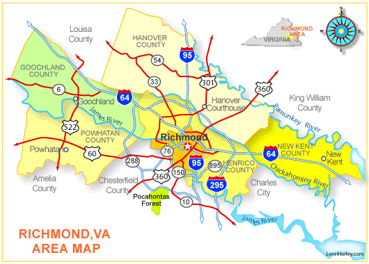 map of area covered
